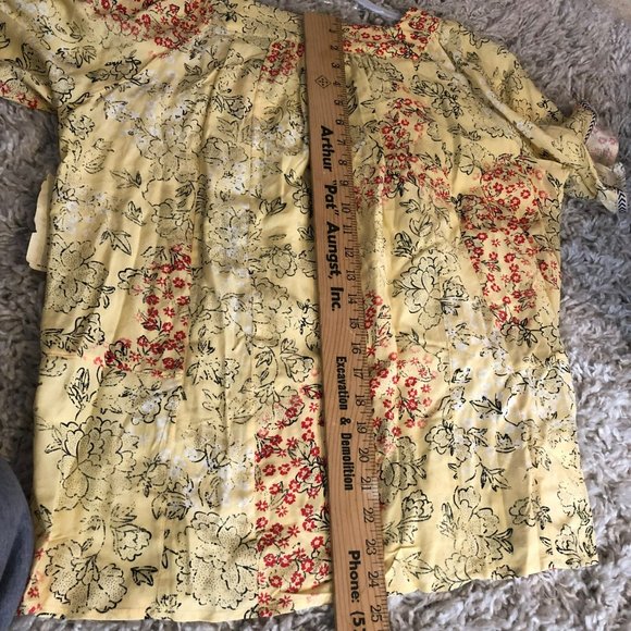 NWT One World Square Neck Boho Oversized Boxy Top - Picture 5 of 6